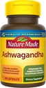 Nature Made Ashwagandha Capsules 125mg for Stress Support, 60 Capsules, 60 Day Supply