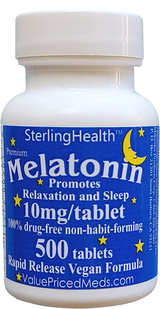 Melatonin 500 tal 10mg Quick Opløs Vegan Super Strength