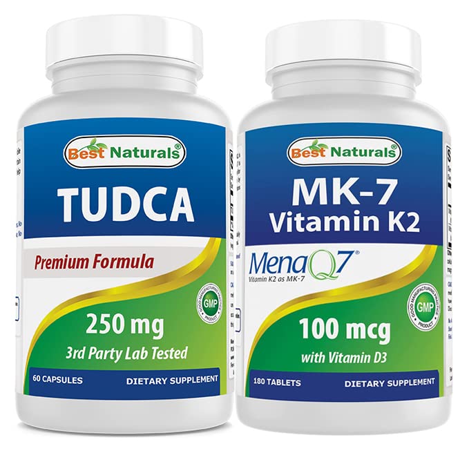 Bedste Naturals TUDCA 250 mg & vitamin K2 (MK7) med D3