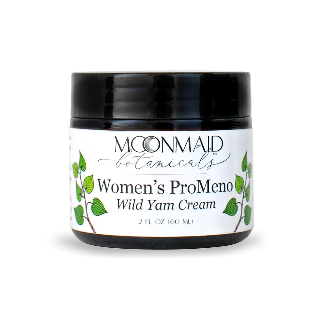 MoonMaid ProMeno Wild Yam Cream for Hormone Balance 2 Oz Budding 124; Organic Wild Yam Cream for Hormones, Menopause Support, Skin Foryngelse, Mood Balance, og Forbedret Søvn Budding 124; Lavet i USA