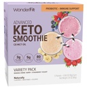 WonderFit af WonderSlim Keto Smoothie med C8 MCT Oil, Variety Pack, 1-3g Net Carbs, Gluten Free, Probiotisk & immunforsvar (5ct)