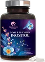 Myo- Inositol & D- Chiro Inositol 1025mg - 40: 1 Ideel forhold til ovariestøtte, Vegan Myo & D Chiro Supplement for kvinders naturlige balance og Hormone Support, Vitamin B8, Non- GMO - 120 Kapsler