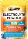 Elektrolytter Powder Pakker C124; Magnesium, Kalium, Natrium, C-vitamin C124; til hurtig hydrering C124; Zero Sugar & Keto C124; 16 Stick Pakker C124; Ananas Pære Flavor
