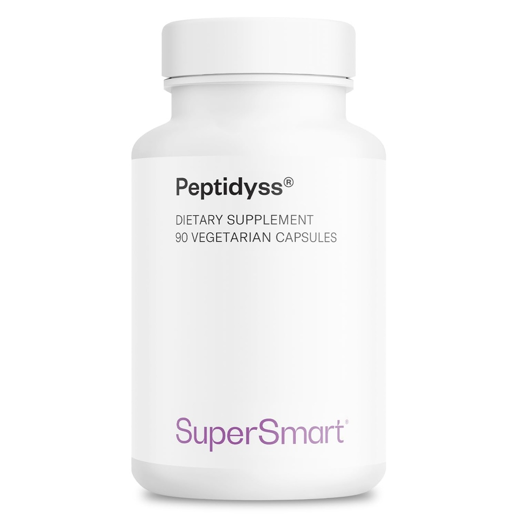 Supersmart - Peptidyss 1200mg per dag (Patenteret og høj potens) - Fish Protein Hydrolysat Supplement - Peptider & Aminosyrer Complex - 124; Non- GMO & Gluten Free - 90 Vegetariske kapsler