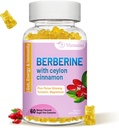 Berberine med Ceylon kanel gummier, høj potens Berberine HCI supplement, immunforsvar, 60 Mango flavored gummies