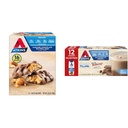 Atkins Caramel Chokolade Nut Roll Snack Bar, Protein Snack, Høj i Fiber, 2g Sukker, 16 Grev & Mælk Chokolade Delight Protein Shake, 15g Protein, Lav Glycemisk
