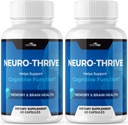 Vive MD Neuro Thrive Brain Supplement - Official Formel - Neuro Thrive PQQ, Neuro Thrive for Extra Strength med Ginkgo Biloba Extract, Siberian Ginseng Extract (2 Pack)