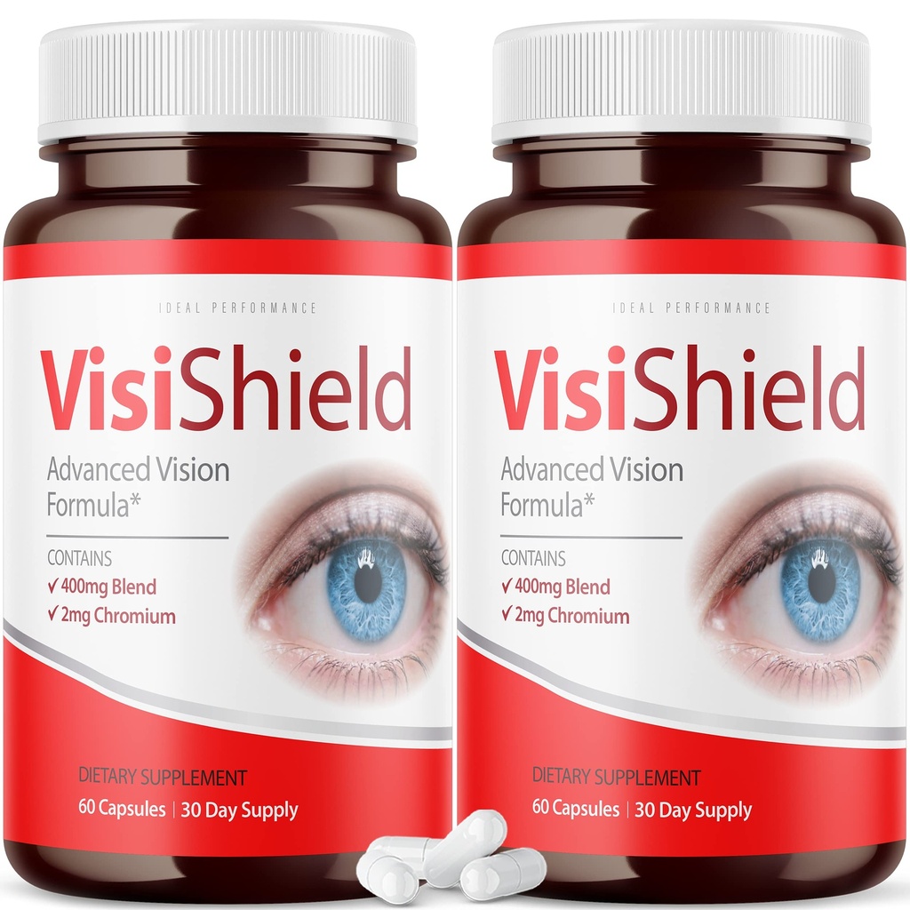 (2 Pack) Visishield Advanced Vision Formel for Eyes Supplement Pills Vitaminer (120 kapsler)