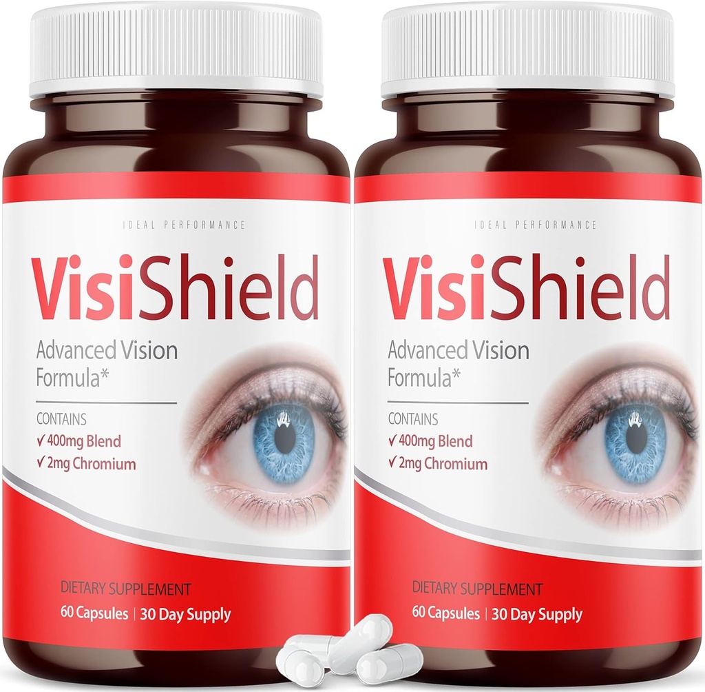 (2 Pack) Visishield Advanced Vision Formel for Eyes Supplement Pills Vitaminer (120 kapsler)