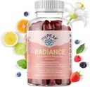 myPEAK Radiance Vegan Collagen Booster og Superfruit Gummies, Collagen Kosttilskud med Superfrugt og Skin- enhancing Nutrients, Hår Hud og negle Vitaminer for skønhed, 60 Gummies