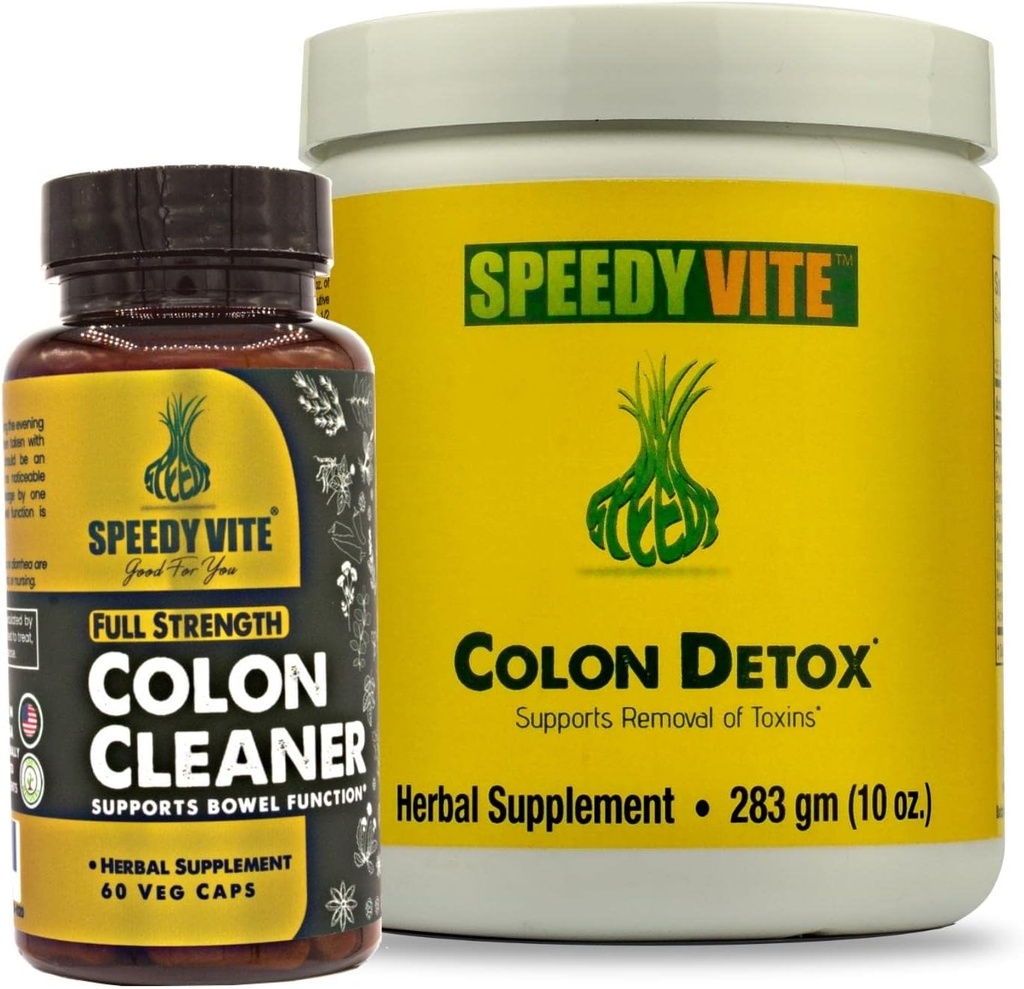 Komplet Colon Detox & Cleanse Set (10oz Powder Detox, 60 Veg Tablet Cleanse)