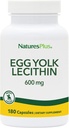 NaturePlus Egg Yolk Lecithin - 600 mg, 180 kapsler - Soja fri, Gluten fri - 90 Servere