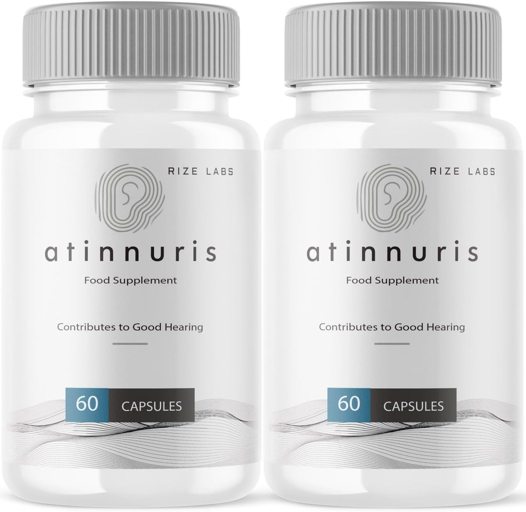 (2 Pack) Atinnuris Kapsler, Atinnuris Kosttilskud, Atinnuris til at hjælpe Sothe Ear Nerves, Atinnuris til at støtte sund hørelse, Atinnuris Advanced Formel Pills, Atinnuris Anmeldelser (120 Kapsler)