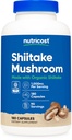 Nutricost Organic Shiitake Mushroom Capsules 1000mg, 90 Servering - CCOF Certified Made with Organic, Vegetar, Gluten Free, 500mg Per Capsule, 180 Kapsler