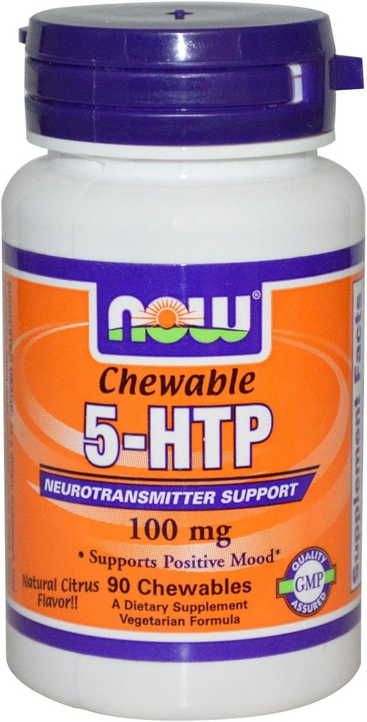 Nu fødevarer 5-HTP Chewable Natural Citrus - 100 mg - 90 Chewables