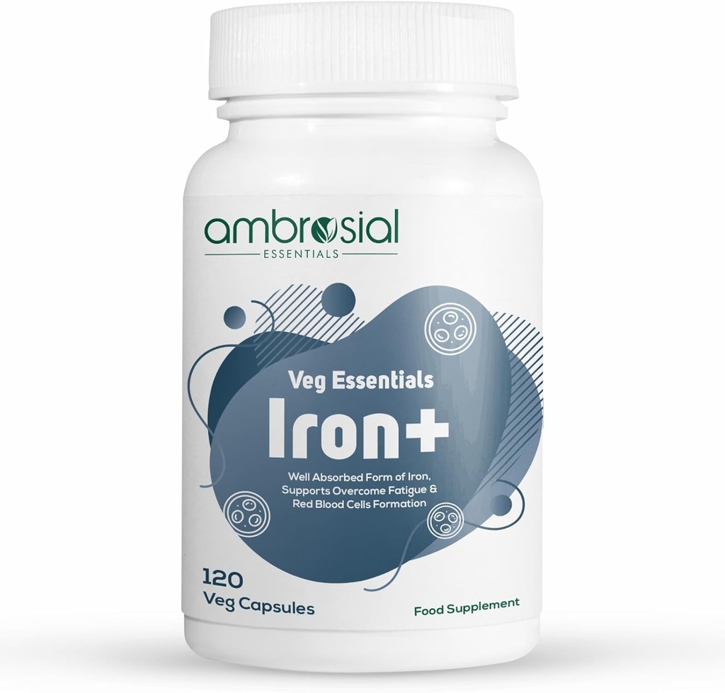 Ambrosialt jern + 25 mg pakning med 1- 120 kapsler