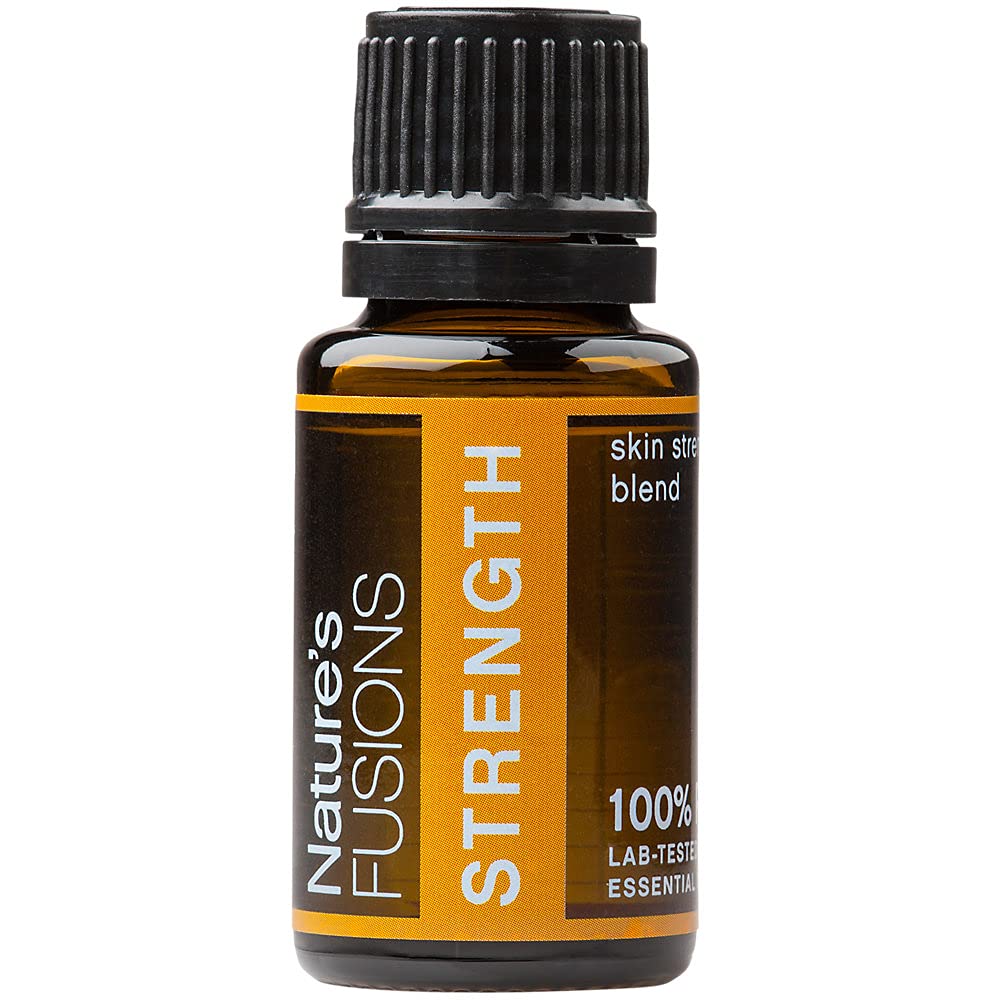 Naturens Fusioner Styrke, 100% Ren og Natural Essential Oil Blend til Aromaterapi og topisk brug, .5 Fl Oz (pakke med 1) (15 ml)