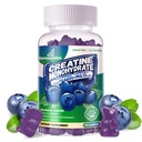 Creatin monohydrat Gummies Kompleks for mænd og kvinder -Advanced Formel W / L- Taurine + vitamin B12, Sukker Free Chewable Supplement, 90 Blueberry Gummies