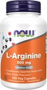 NU L- Arginin 500 mg, 250 Veg kapsler (pakning kan variere