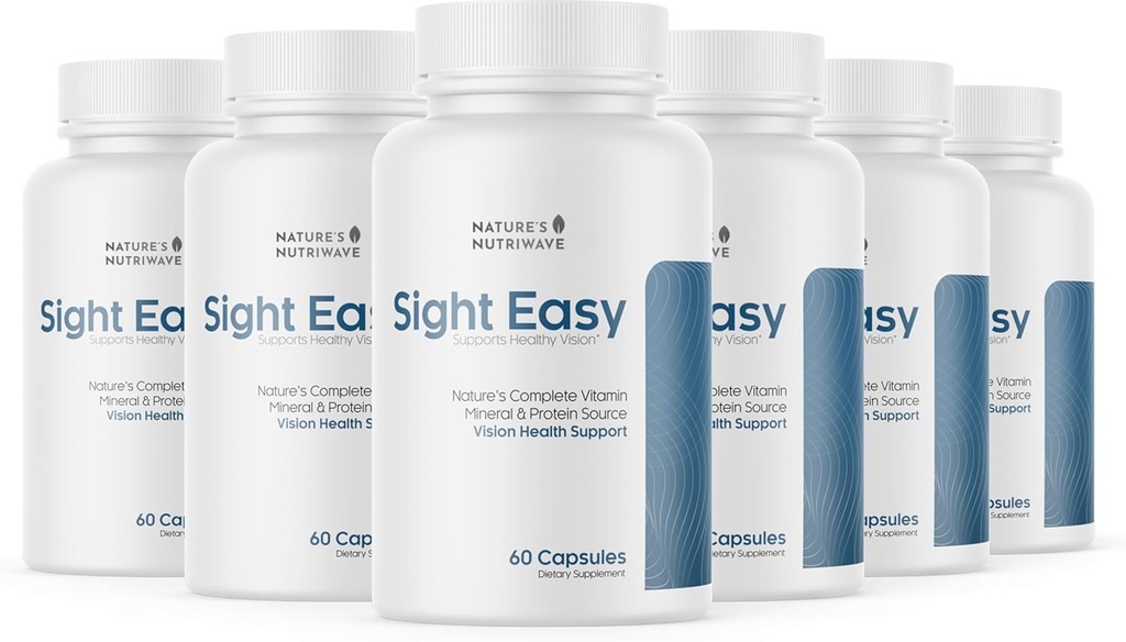 Watch Easy - Eye Vitamin & Mineral Kosttilskud med Lutein & Zeaxanthin, C-vitamin, E-vitamin, Zink og Bilberry til sund Vision og Øjenfunktion Support - 60 kapsler, 6 Måned Supply