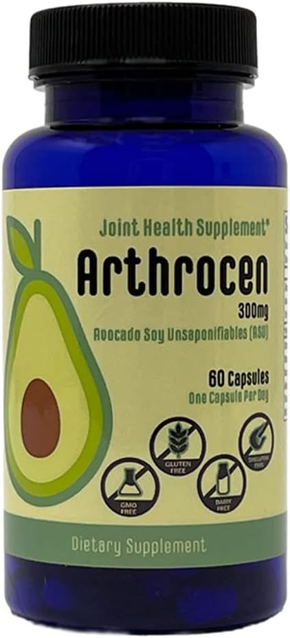Fælles sundhedstillæg, 300Mg Avocado Soy Unsaponierable, Non- GMO, Dairy Free, Gluten Free & Shellfish Free, 60 Day Supply, One Capsule Per dag (2 måneder)...