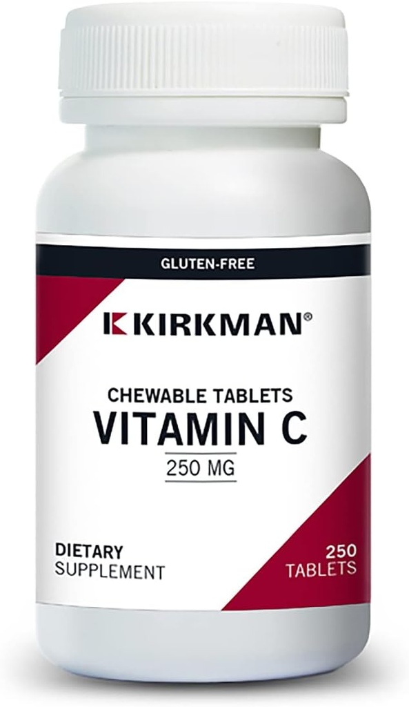Kirkman Labs C-vitamin 250 mg tyggetabletter med Stevia- 250 greve