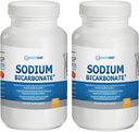 Økologisk natrium Bicarbonat Alkaline kapsler - øger nyresundhed, Neutraliserer Mavesyre med alkaliserende superfødevarer, understøtter immunsystem & atletisk ydeevne, hurtig Relief Antacida 2 Pack