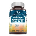Calcium Magnesium Zink + D3- vitamin tabletter - fremmer stærke knogler & tænder, Support Nerve & Muskelfunktion * (300 Tæl)