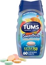 TUMS Smoothies Extra Strength Antacida Chewable Tablets for Heartburn Relief, Assorted Fruit - 60 Greve (pakke med 1)