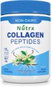 Collagen Peptider Pulver Vanilla - Sukker fri, non- Dairy Collagen Protein Powder - Opløser let, ingen klumper Collagen Pulver med Vital Proteiner, Collagen Protein Kosttilskud - af Nutrx