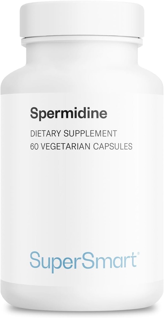 Supersmart - Spermidine 3 mg per dag - Rice Stivelse ekstrakt Supplement 124; Non- GMO & Gluten Free - 60 vegetariske kapsler