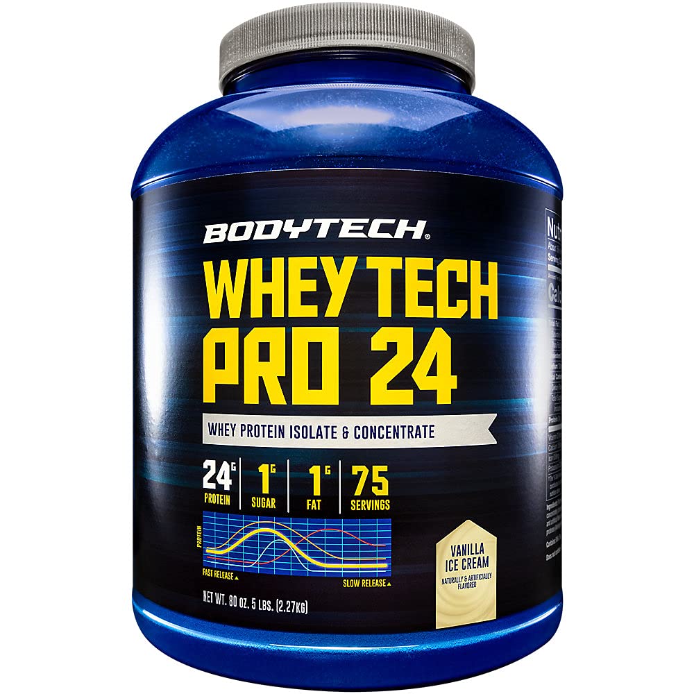 BODYTECH Whey Tech Pro24 Powder Vanilla Ice Cream (5 lbs / 75 Servering)