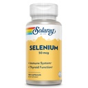Solaray Selenium 50 mcg, sundt immunsystem, thyreoideafunktion & antioxidant Support, 100 kapsler