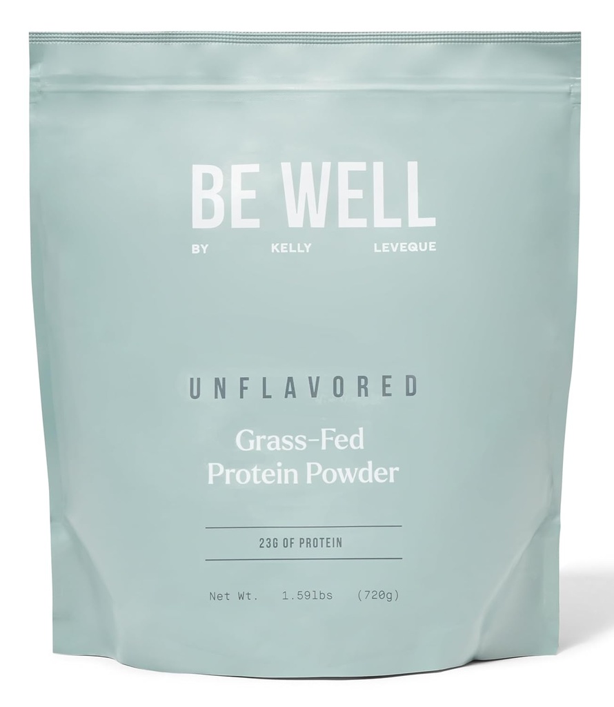 Være godt af Kelly Unflavored Grass- Fed Beef Protein Powder, 23G Protein & Zero Carbs (1 ingredient, 30 Servere) 9 Aminosyrer + 3 BCAAs No Soy, No Dairy, Stevia- Free, No Sugar Added 1.59lb 720g