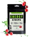 Energistrips - 50 Mg Caffiene - Hurtig absorption 100% Alle naturlige formel - Tranebær Flavor - 30 Strips -