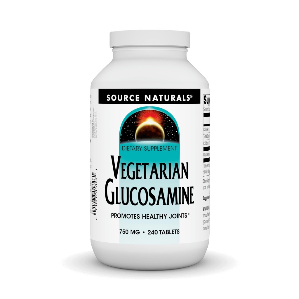 Source Naturals Vegetar Glucosamin, Promoes Sund Joints * 750 mg Tablet - 240 Tæl