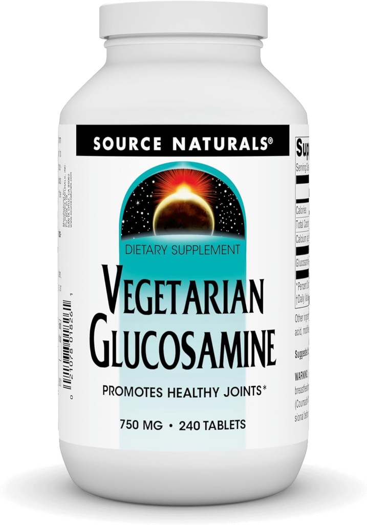 Source Naturals Vegetar Glucosamin, Promoes Sund Joints * 750 mg Tablet - 240 Tæl