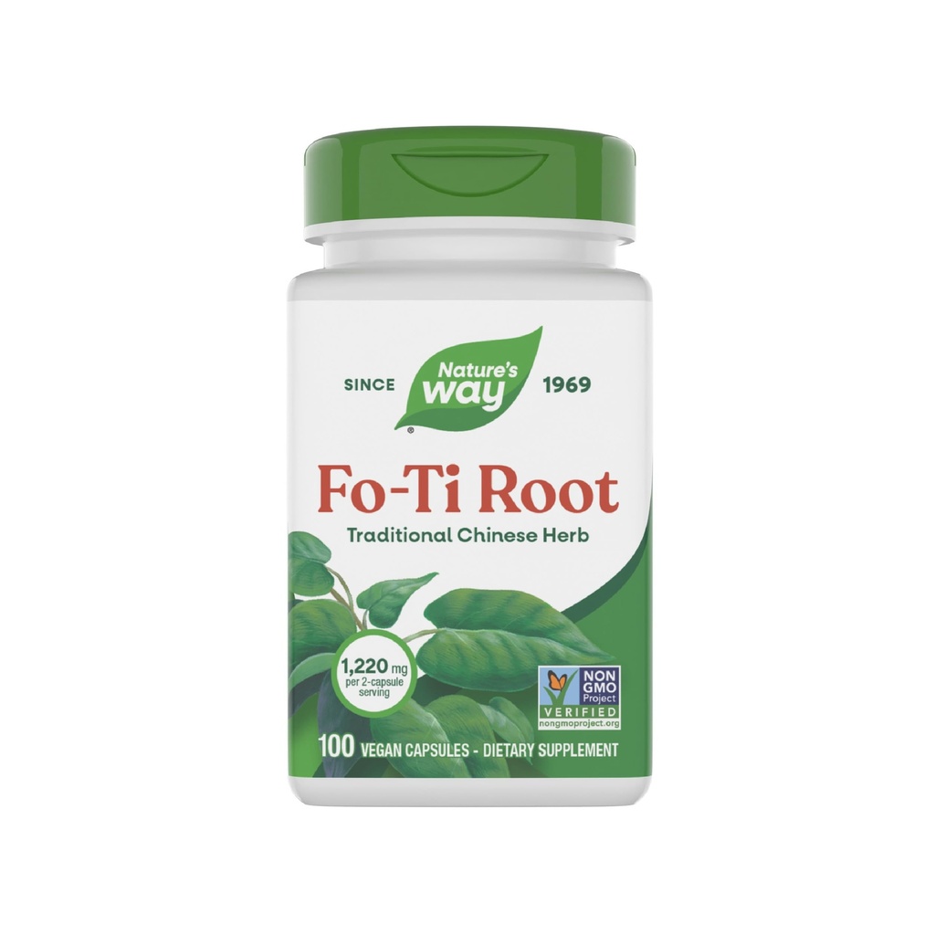 Nature 's Way Fo- Ti Root, Traditional Chinese Herb, 1.220 mg per portion, 100 Veganske kapsler