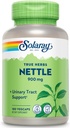 SOLARAY Nettle Leaf 450 mg Sund Nyre, Urin- og prostatastøtte Traditionel brug for Sund Allergi Response & Respiratoriske Wellness 180 CT