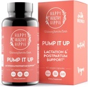 Happy Healthy Hippie Pump It Up Lactation Supplement – Postnatal Vitamins for Women Breastfeeding | Supports Breast Milk Supply Increase | Fennel Seed, Chamomile, Motherwort, Raspberry Leaf | 60 Ct