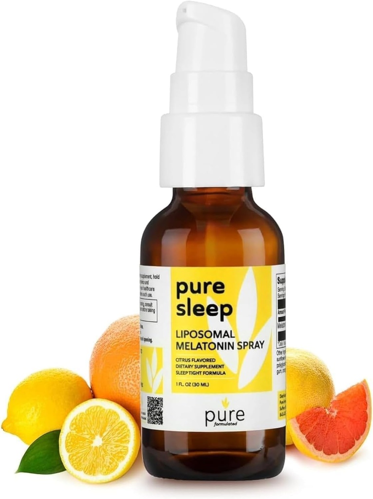 Søvn Liposomal Melatonin Spray - Oral Sleep Spray Fast- Actioning Sleep Aid & Immun Support - Citrus Flavor, Alkohol- Free, Gluten- Free - 30ml melatonin til voksne og børn