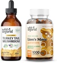 Wild & Organic Tyrkiet Tail Tinktur 4 fl oz & Lions Mane Gummies