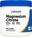 Nutricost Magnesium Citrate Powder (uden smag, 250 Gram)