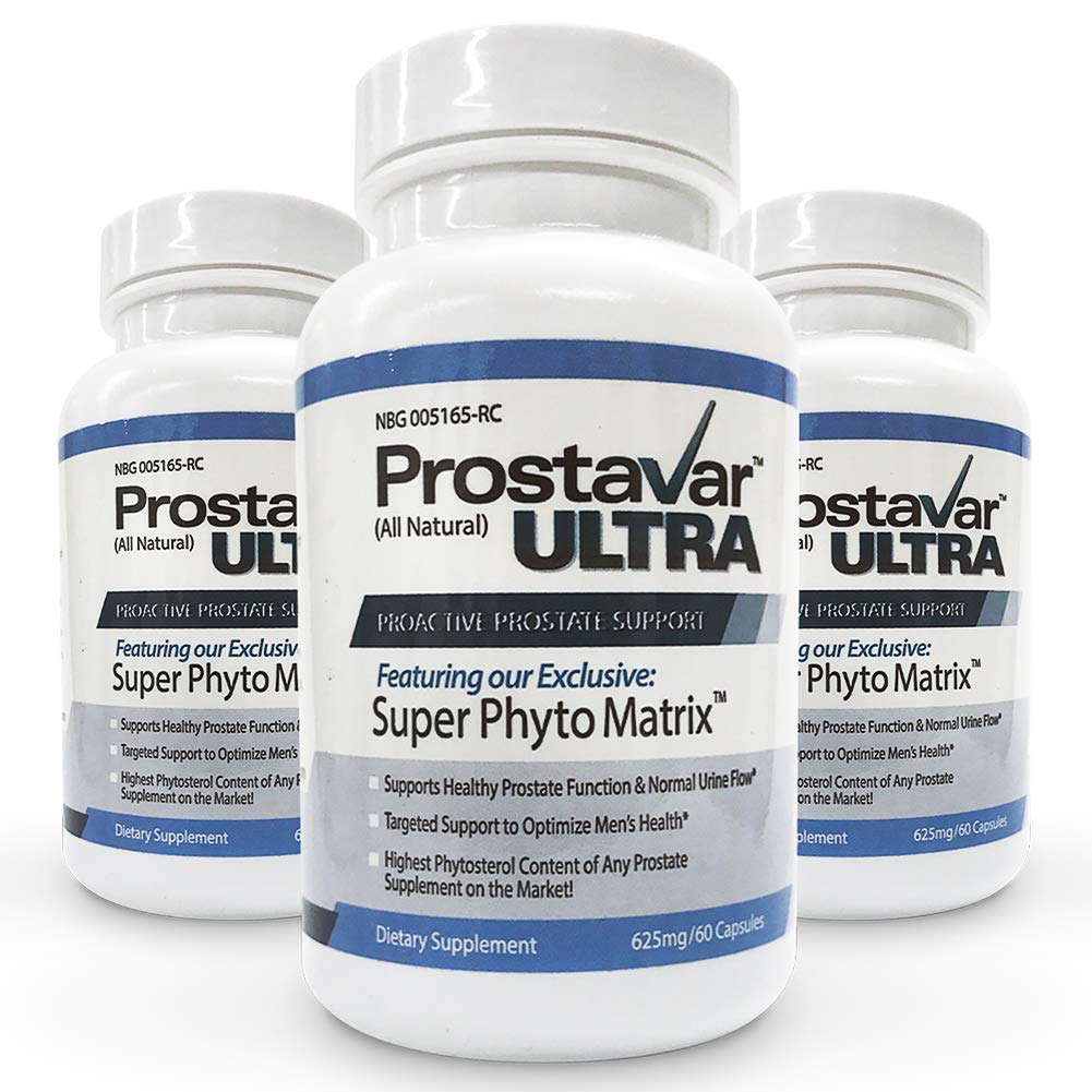 3 Flaske Ny Forbedre fra Skaberen af Original Prostavar Ultra Prostate Support 600mg 90% Beta- Sitosterol & 320mg Saw Palmetto + Grape Seed Extract