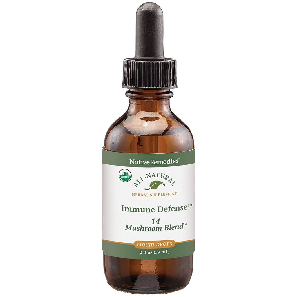 Indfødte retsmidler immunforsvar 14 Mushroom Blend at beskytte og vedligeholde immunsystemet funktion, 2 Fl oz.