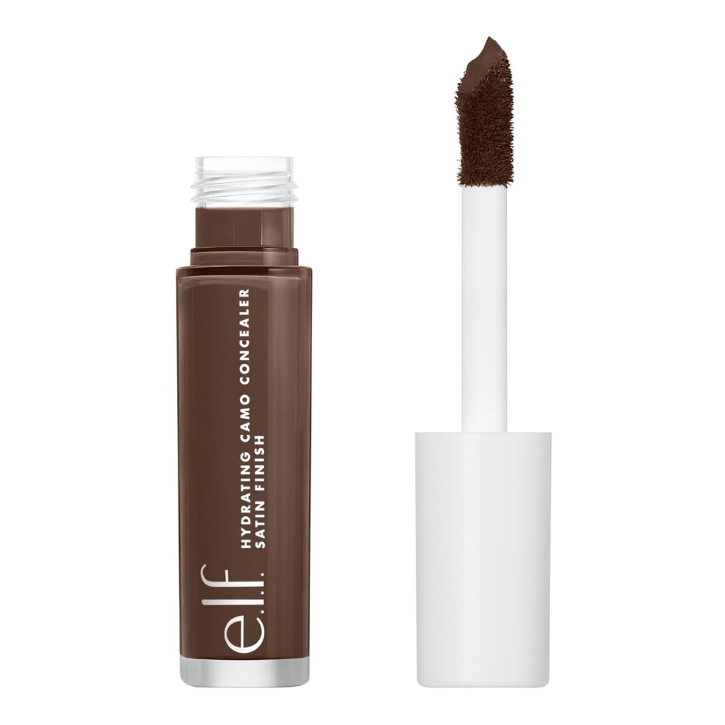 e.l.f. Hydrating Camo Concealer, Dækker Blemishes & Under- Eye Circles, Full- Coverage & Delivers A Satin Finish, Vegan & Cruelty- Free, Rich Walnut