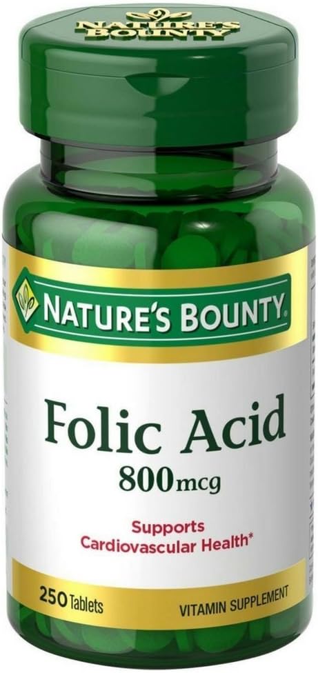 Folinsyre 800 mcg tabletter Maksimal styrke, 2 flasker (250 Tæl)