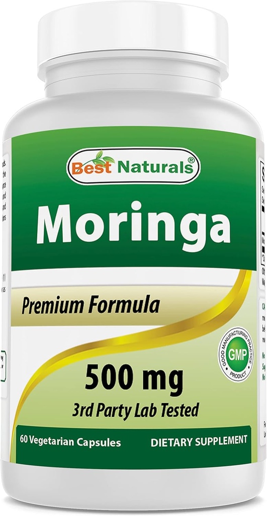 Bedste Naturals Moringa Superfood 500 mg 60 Veggie kapsler