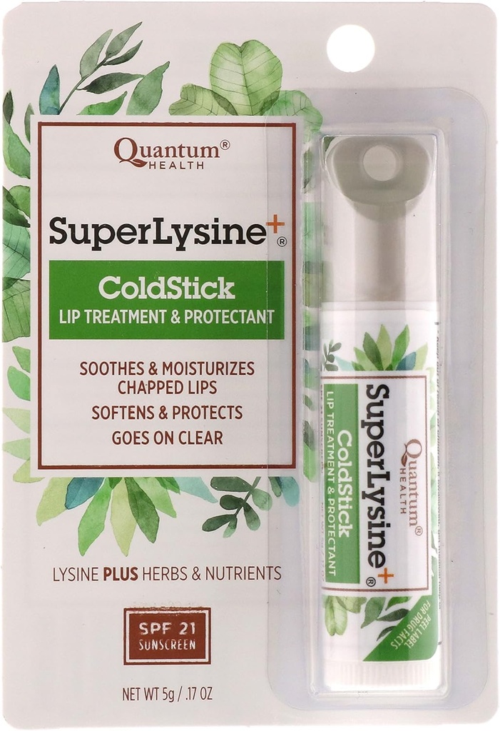 Quantum Health Lysin + Coldstick, SPF 21, 0.17 Ounces (pakke med 2)