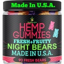 Hamp Gummies for Sleep- High Potency Rolig afslapning Night-Time, Fred og Afslapning, Fruity Gummy Bear Edibles, Good, Rastful Bedtime- Natural Hamp Oil Omega- Made in USA